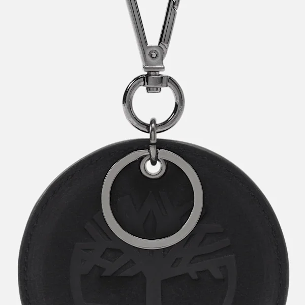Round 2-Sided Leather Key Ring Round 2-Sided Leather Key Ring