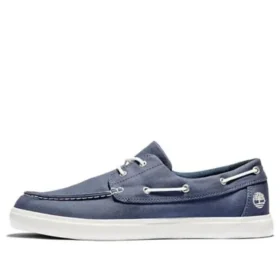 Seneca Bay Mixed Media Boat Shoes “Navy”