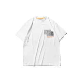 SS20 Earth Pattern Printing Short Sleeve Couple Style White