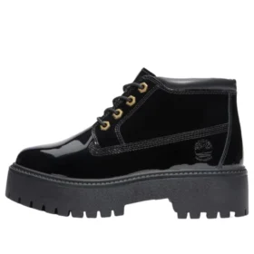 Stone Street Waterproof Platform Boot “Black Patent Leather”