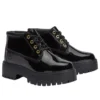Stone Street Waterproof Platform Boot “Black Patent Leather”