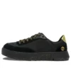 Supaway Leather and Fabric Oxford Trainers “Black with Gold”