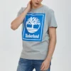 Timberland Casual Round Neck Printing Short Sleeve Gray