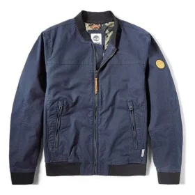 Timberland Logo Pocket Zipper aviator Jacket Blue