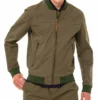 Timberland Logo Pocket Zipper Jacket Forest Green