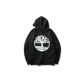 Timberland Logo Printing hooded Zipper Black