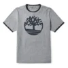 Timberland Logo Printing Short Sleeve Gray