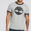 Timberland Logo Printing Short Sleeve Gray