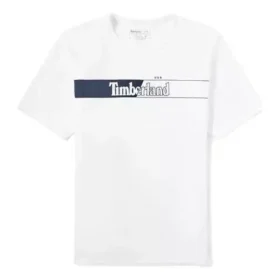 Timberland Logo Printing Short Sleeve White