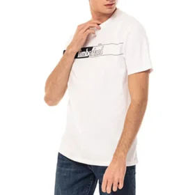 Timberland Logo Printing Short Sleeve White
