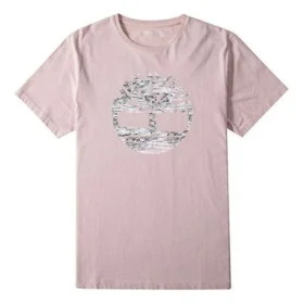 Timberland Round Neck Printing Short Sleeve Pink