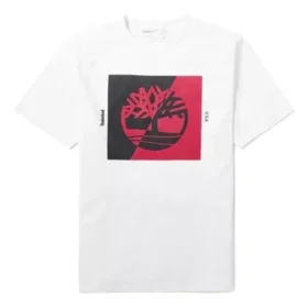 Timberland Round Neck Printing Short Sleeve White