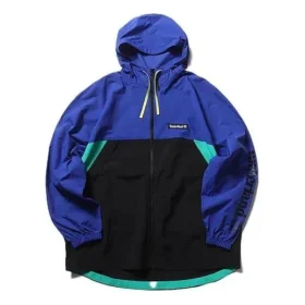 Timberland Splicing hooded Zipper Jacket Blue