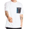 Timberland SS20 Hollow Out Zipper Pocket Printing Short Sleeve White