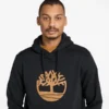 Timberland Tree Logo Hoodie – Black/Wheat