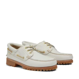 Timberland x Aim Leon Dore Three Eye Lug Hand Sewn Boat Shoes “Off White”