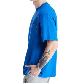 Timberland Yellow Pattern Cargo Round Neck Short Sleeve Blue