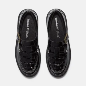 Women’s Patent Leather Stone Street Platform Buckle Shoe