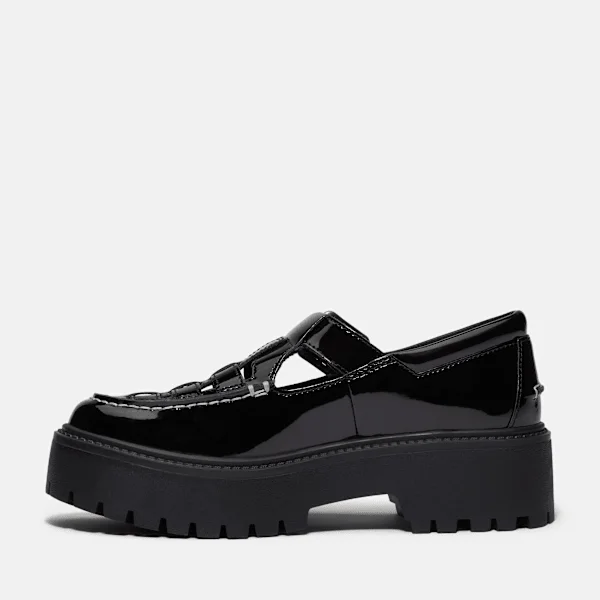 Women’s Patent Leather Stone Street Platform Buckle Shoe Women’s Patent Leather Stone Street Platform Buckle Shoe